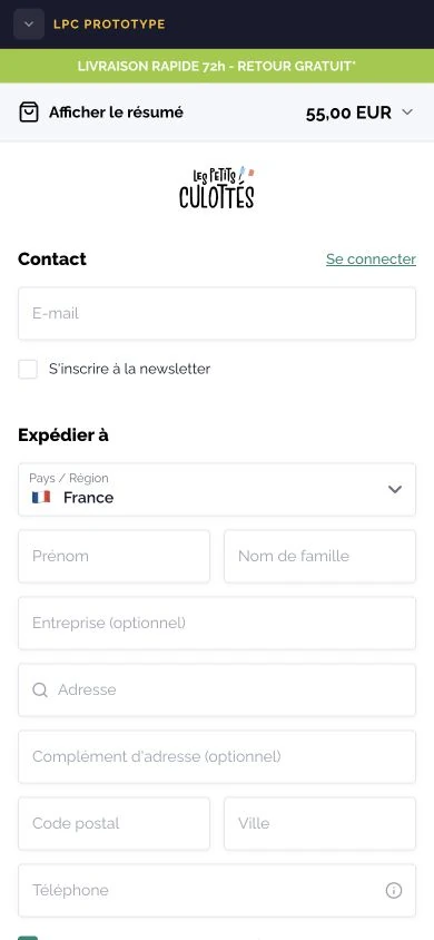 Aperçu du prototype Les Petits Culottés